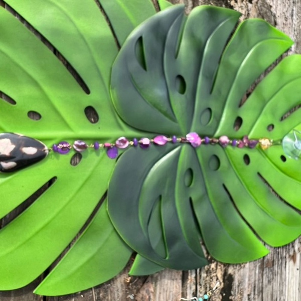 Purple dyed Shell Sun Catcher